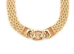 Breathtaking Yellow Gold Panther Design Diamond Necklace