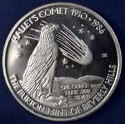 Halley's Comet Silver Eagle Commemorative 1otz .999