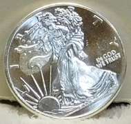 1 Oz Silver PRF Round .999 Walker