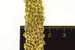 18K Yellow Gold Bvlgari Designer Woven Braid Chain Bracelet