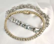 Two Sterling Tennis style Bracelets
