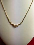 LADIES 14K GOLD AND DIAMOND NECKLACE