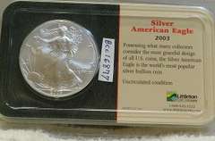 2003 Silver Eagle Cert Unc, Littleton