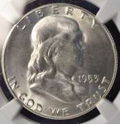 Lot Of 2 Graded Franklin Half Dollars.