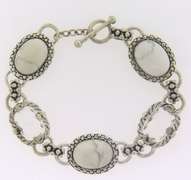 Michael Dawkins Howlite & Quartz Toggle Bracelet