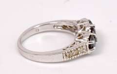 Spectacular Sapphires in 14k White Gold Ring