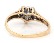 Gorgeous Sapphire and Diamond Yellow Gold Ring