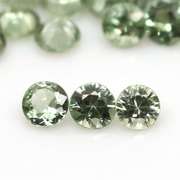 Fantastic 6.24ct diamond cut GREEN Sapphire set