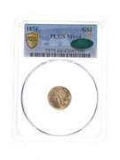 MS64 1874 $1 Indian Princess Head Gold Dollar - CAC - Graded PCGS