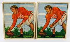 2 Bill Johnson 1950 Bowman Gum Football Cards