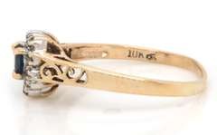 Gorgeous Sapphire and Diamond Yellow Gold Ring