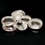 Matched 6.14ct set of untreated Morganite