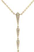 Fancy Diamond Linear Drop Pendant Necklace