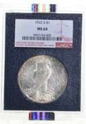 MS64 1922-S Peace Silver Dollar - Graded NGC Paramount