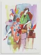 ITZCHAK TARKAY ORIGINAL WATERCOLOR HAND SIGNED  TARKAY UNTITLED