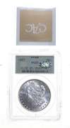 MS65 1887 Morgan Silver Dollar - Gold CAC - Graded PCGS
