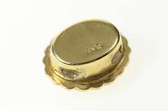 10K Yellow Gold Marquise CZ Rope Trim Slide Bracelet Charm/Pendant