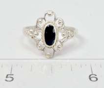 Ornate Onyx Ring in Sterling Silver