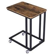 Industrial Side Table with Metal Frame