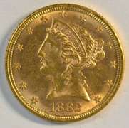 Blazing Choice BU 1882 US $5 Liberty Gold Piece