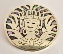 Impressive Mexican Sterling Pendant or Brooch