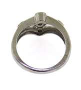 Dazzling White Gold Chevron Bezel Diamond Ring