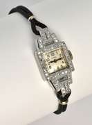 Vintage Platinum and Diamond Watch