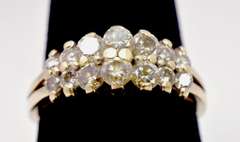 Gorgeous 14K Yellow Gold Ring with Diamonds