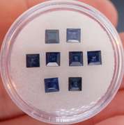 Heated only! 3.26ct princess cut Sapphire set
