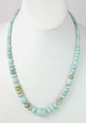 Large Turquoise Like Beaded Necklace.