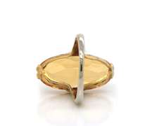Vintage 18kt YG Synthetic Oval Citrine Ring