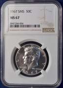 Lot Of 3 SMS Kennedy Half Dollars Graded By NGC MS66-MS67