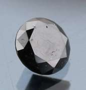 Very fine .83ct smooth cut Black Diamond solitaire