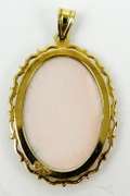 Beautiful 14K Handpainted Madonna & Angels Pendant