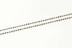14K White Gold 1.1mm Ball Link Fancy Classic Chain Necklace