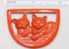 Natural Red Jasper Cat Pendant