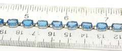 Attractive White Gold 15cts Oval Blue Topaz Bracelet