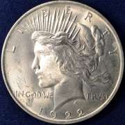 1922 Peace Dollar BU
