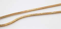 Attarctive Yellow Gold Square Foxtail Chain