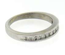 Brilliant White Gold Channel Set Diamond Band