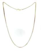 Italian Sterling Silver Gauge Box Chain Necklace