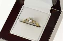 10K Yellow Gold 0.62 Ctw Classic 1940's Diamond Engagement Ring