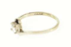 10K White Gold 0.22 Ct Diamond Solitaire Bypass Engagement Ring