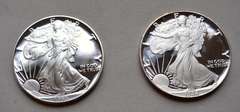 1986 S & 1993 Proof  Silver Eagles W Box And Papers