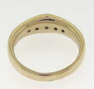 Wonderful Channel Set Diamond Yellow Gold Men's Ring