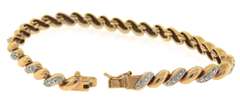 925 Sterling Silver Cubic Zirconia Wavy Bracelet