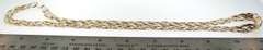 Marvelous White & Gold Italian Sterling Silver Braid Chain Necklace