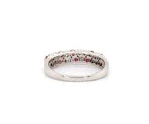 Delightful Ruby & Diamond Band in 18kt White Gold