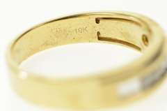10K Yellow Gold 0.30 Ctw Diamond Men's Classic Wedding Band Ring