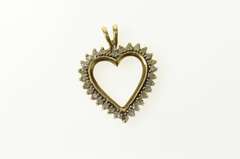 14K Yellow Gold Classic Simple Heart Love Symbol Pendant